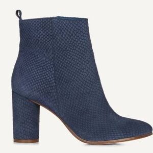 Maje Navy Felix Faux Python Ankle Bootie size 40